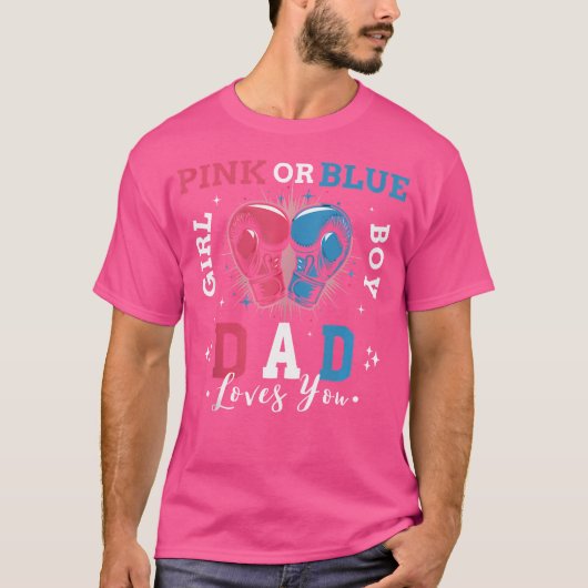 Geschlecht zeigen rosa oder blaue Vater Lieben, di T-Shirt (Vorderseite)