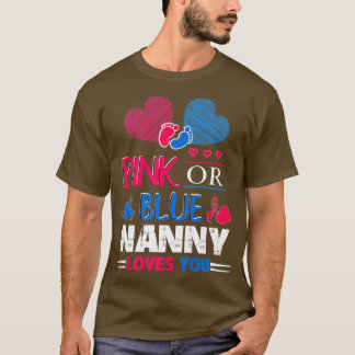Geschlecht zeigen rosa oder blaugrausame Oma-Liebe T-Shirt
