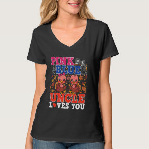 Geschlecht zeigen rosa und blaue Onkel Lieben Sie T-Shirt