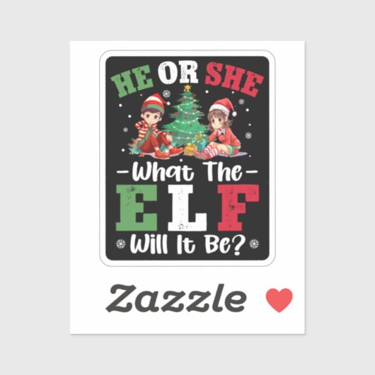 Geschlecht zeigen, was der Elf sein wird Aufkleber (Blatt)