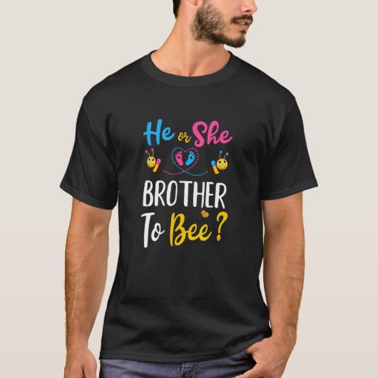 Geschlecht zeigen, was er oder sie Bruder sein wir T-Shirt (Vorderseite)