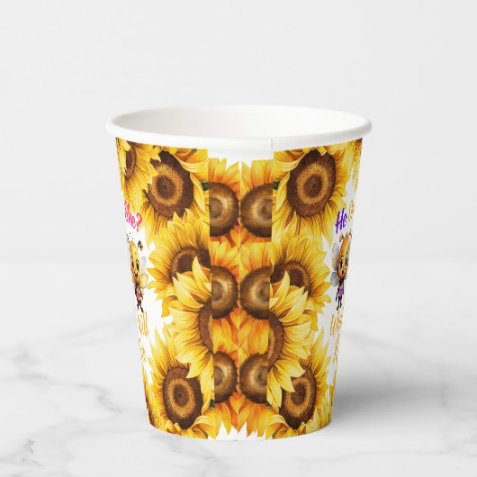 Geschlecht zeigen, was es sein wird, Dusche zu sei Pappbecher (Rechts)