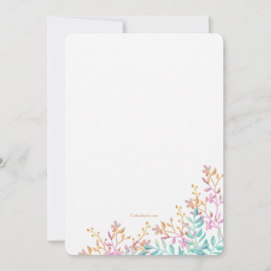 Geschlecht zeigt Baby-Dusche Einladung (Rückseite)