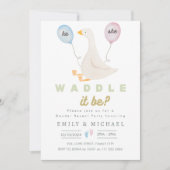 Geschlecht zeigt Baby-Schwangerschaft Wadle Es ist Einladung (Vorderseite)