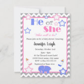 Geschlecht zeigt Babydusche auf, die das Kind dusc Einladung (Vorderseite)