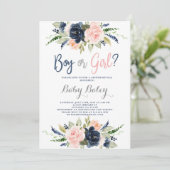 Geschlecht zeigt Babydusche auf Einladung (Stehend Vorderseite)