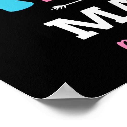 Geschlecht zeigt Buck oder Doe Mama passendes Baby Poster (Ecke)