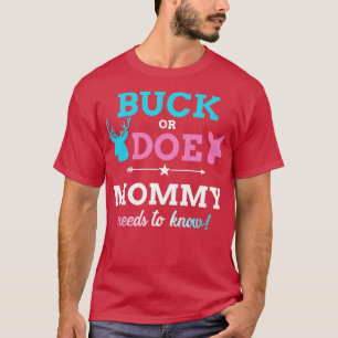 Geschlecht zeigt Buck oder Mami auf, der Babyteil  T-Shirt