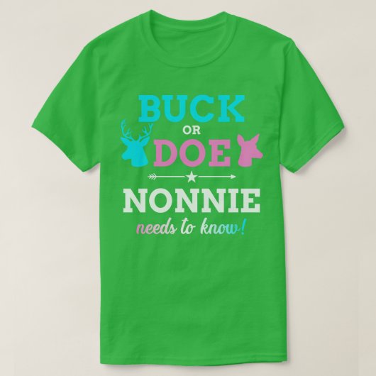 Geschlecht zeigt Buck oder nicht passende Babypar T-Shirt (Design vorne)