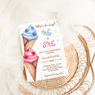 Geschlecht zeigt, dass er oder sie Eiscreme Einladung