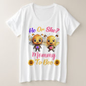 Geschlecht zeigt, dass er oder sie Mama weiß sein  Große Größe T-Shirt (Design vorne)
