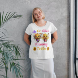 Geschlecht zeigt, dass er oder sie Mama weiß sein  Große Größe T-Shirt