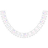 Geschlecht zeigt, dass er oder sie rosa blaue Baby Wimpelkette (Alle)