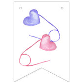 Geschlecht zeigt, dass er oder sie rosa blaue Baby Wimpelkette (Erste Fahne)