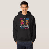 Geschlecht zeigt Niedliches Lebkuchen Funny Pink o Hoodie (Vorne ganz)