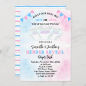 Geschlecht zeigt rosa und blaue Windel Einladung (Vorne/Hinten)