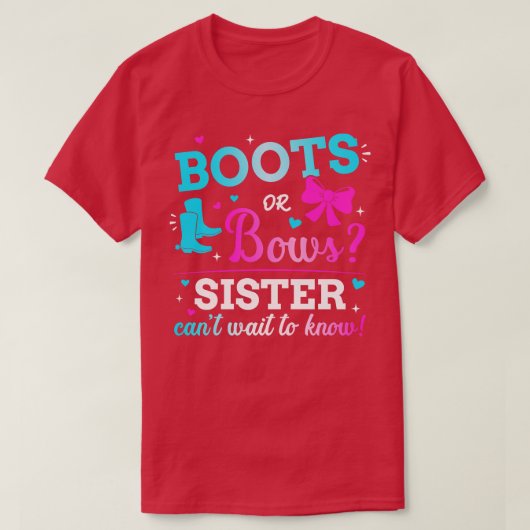 Geschlecht zeigt Stiefel oder Bögen an, die Schwes T-Shirt (Design vorne)