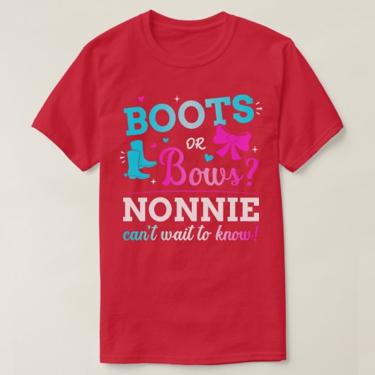 Geschlecht zeigt Stiefel oder Bögen auf, die Babyn T-Shirt (Design vorne)