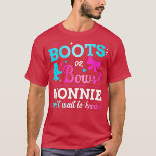 Geschlecht zeigt Stiefel oder Bögen auf, die Babyn T-Shirt