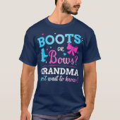 Geschlecht zeigt Stiefel oder Bögen auf, die Oma-Ü T-Shirt (Vorderseite)