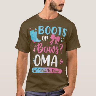 Geschlecht zeigt Stiefel oder Bögen auf Oma passt T-Shirt