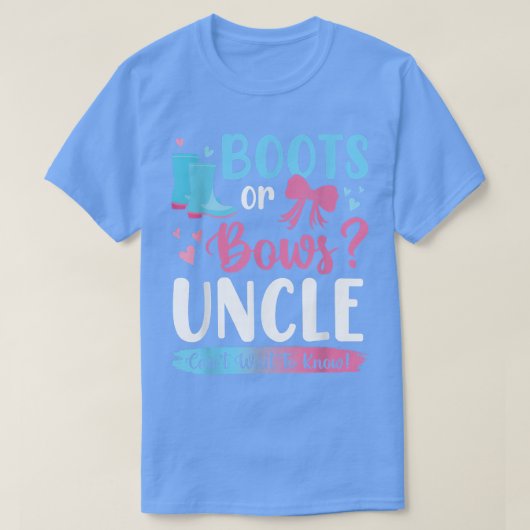 Geschlecht zeigt Stiefel oder Bögen auf Onkel-Matc T-Shirt (Design vorne)