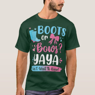 Geschlecht zeigt Stiefel oder Bögen auf Yaya-Match T-Shirt