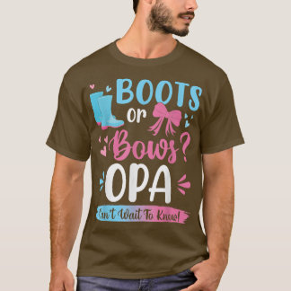 Geschlecht zeigt Stiefel oder Bögen Opa-passende B T-Shirt