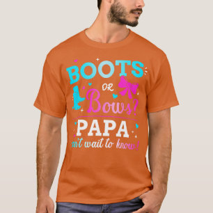 Geschlecht zeigt Stiefel oder Bogen Papa-Matching  T-Shirt