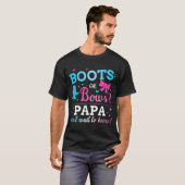 Geschlecht zeigt Stiefel oder Bogen Papa-Matching  T-Shirt (Vorne ganz)
