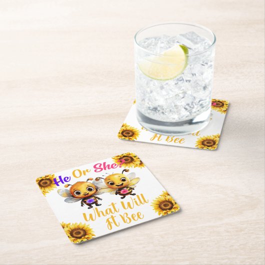 Geschlecht zeigt, was es sein wird rechteckiger pappuntersetzer (Vor Ort)