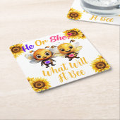 Geschlecht zeigt, was es sein wird rechteckiger pappuntersetzer (angewinkelt)