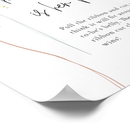 Geschlecht zeigt, wie groß ihr Baby-Baby-Spiel ist Poster (Ecke)