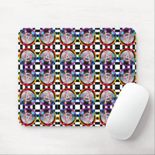 Geschlechter-Anarchie-Symbol, Emblem auf Schachbre Mousepad