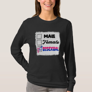 Geschlechter-Checkliste Bisexuelle Flagge Bisexual T-Shirt