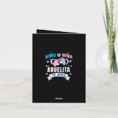 Geschlechterenthüllung auf Spanisch Einladung (Rückseite)