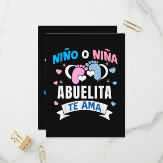 Geschlechterenthüllung auf Spanisch Einladungspostkarte