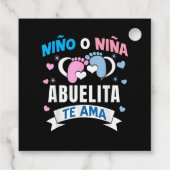 Geschlechterenthüllung auf Spanisch Geschenkanhänger (Rückseite)