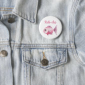 Geschlechterenthüllung beim Angeln - Team Mädchen  Button (Beispiel)