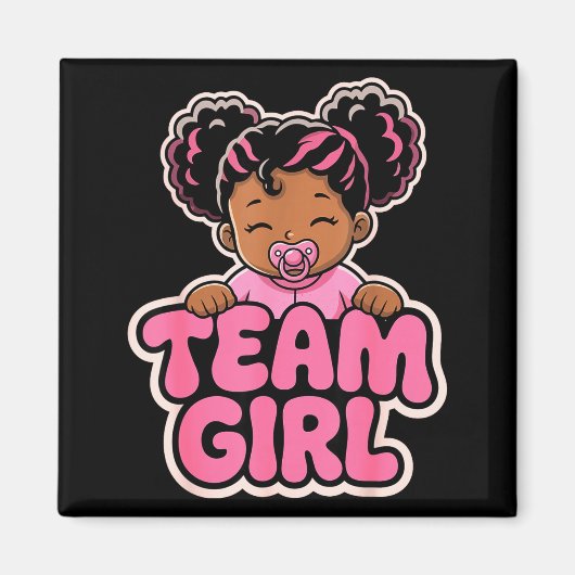 Geschlechterenthüllungsfeier Afro-Team-Mädchen-Ank Magnet (Vorne)