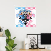 Geschlechterenthüllungsfeier Rosa Blau Poster (Heimbüro)