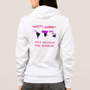 Geschlechterfluiditäts-Flagge Pride Weltkarte  Hoodie