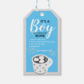 Geschlechteroffenbarung für Jungen | Hot Cocoa Bom Geschenkanhänger (Vorderseite)