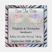 Geschlechteroffenbarung Save the Date Bunnies & Ti Magnet (Vorne)