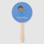 Geschlechteroffenbarung Teammädchen / Junge rosa o Fächer (Rückseite)