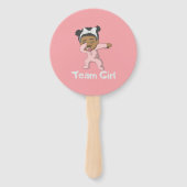 Geschlechteroffenbarung Teammädchen / Junge rosa o Fächer (Vorderseite)