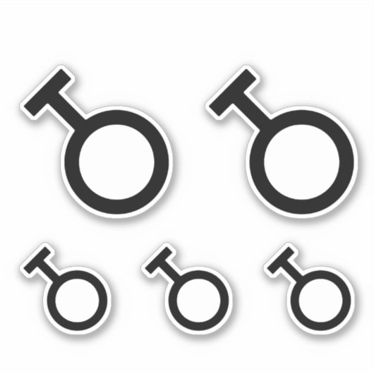 Geschlechtersymbol Aufkleber (Vorderseite)