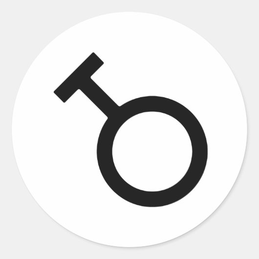 Geschlechtersymbol Runder Aufkleber (Vorderseite)