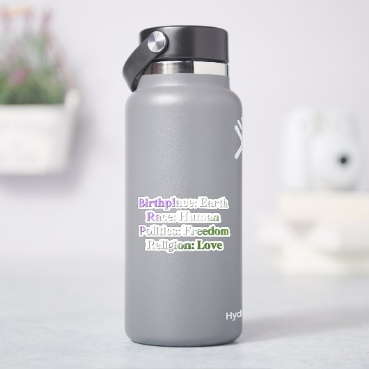 Geschlechterverhältnis - aufkleber (HydroFlask)
