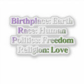 Geschlechterverhältnis - aufkleber (Vorderseite)